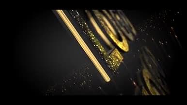 金色粒子3d片头AE模板视频的预览图